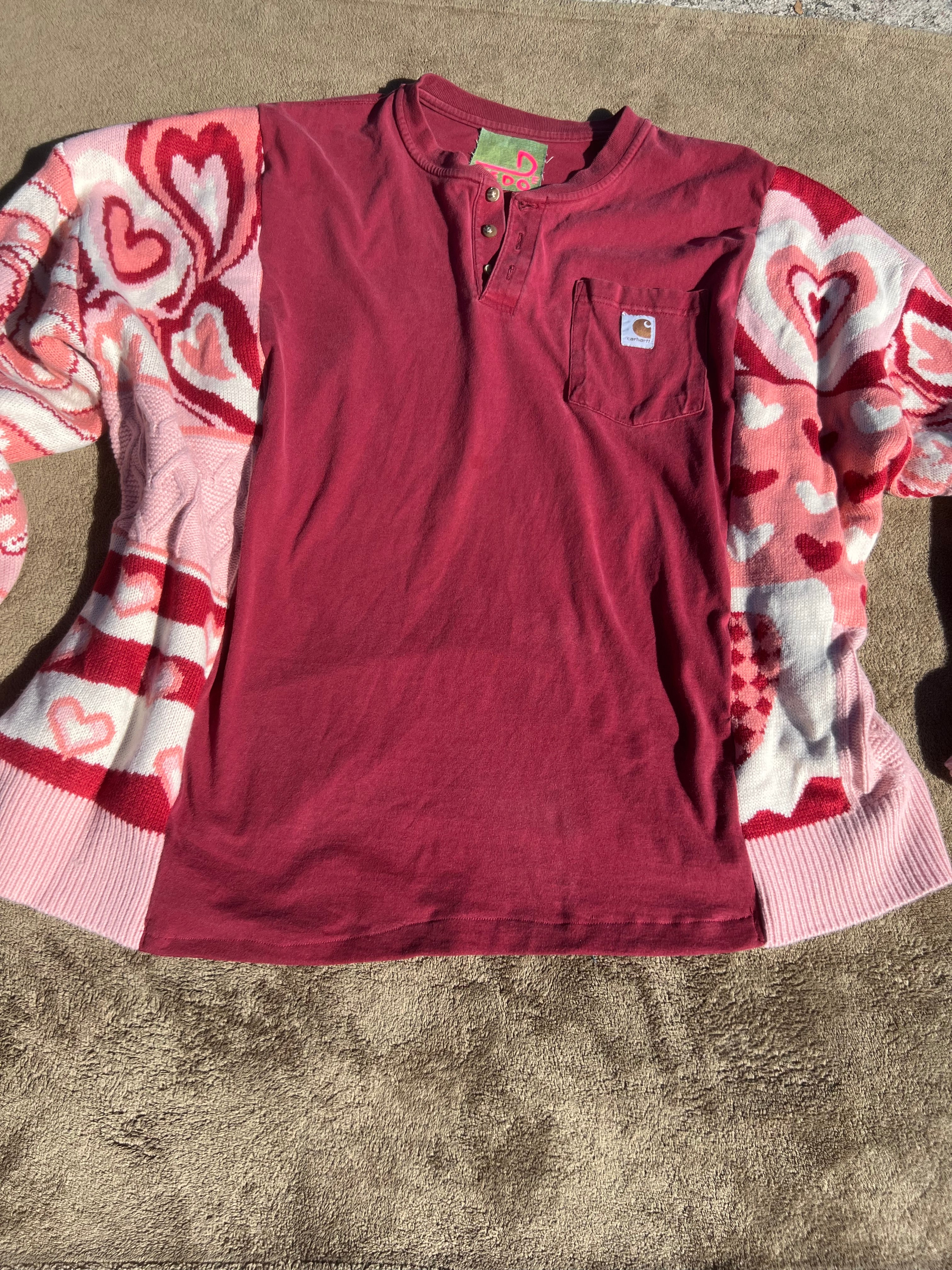 Heart on my sleeve sweater