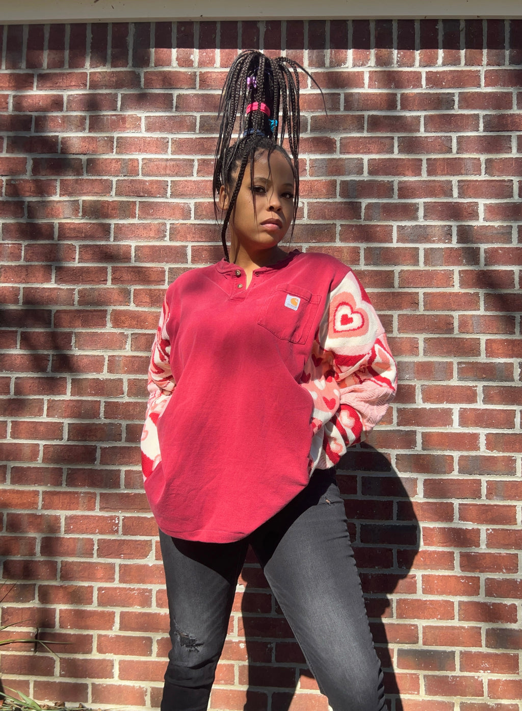 Heart on my sleeve sweater
