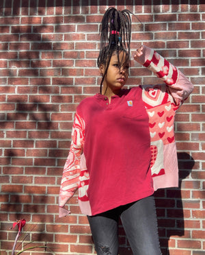 Heart on my sleeve sweater