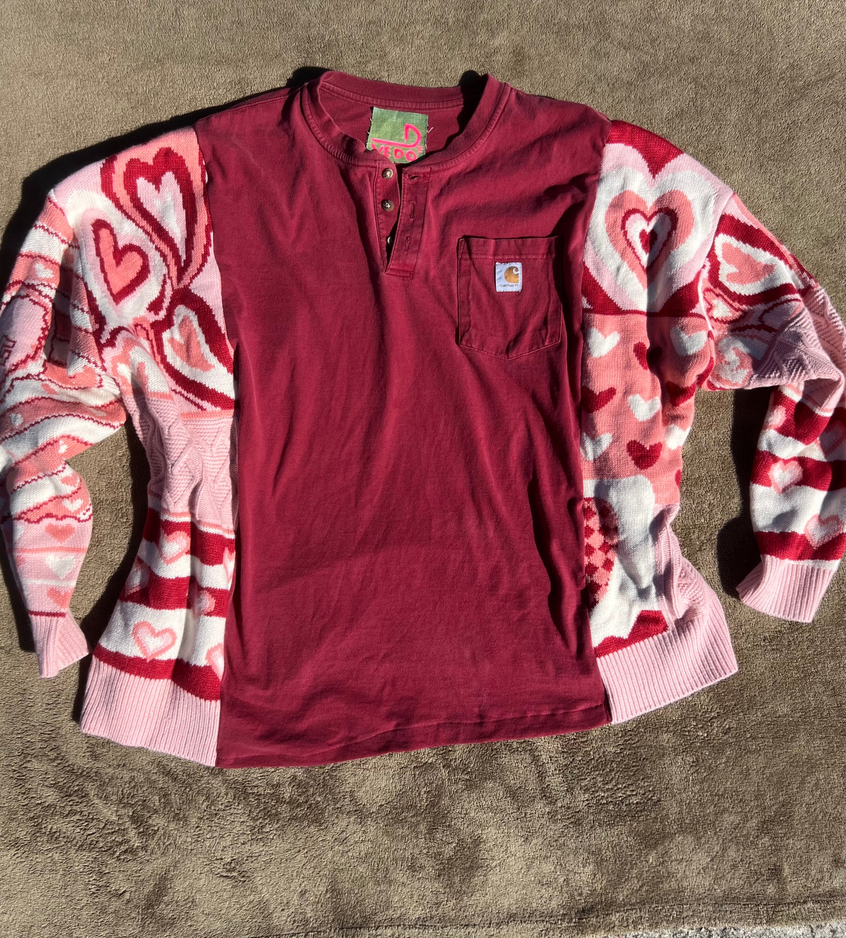 Heart on my sleeve sweater