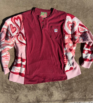 Heart on my sleeve sweater